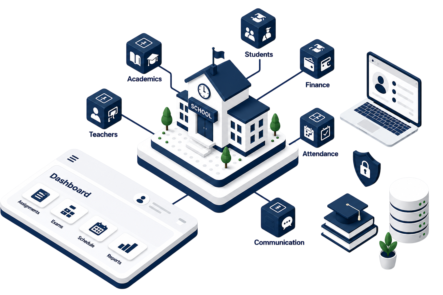 ShuleSoft school management platform illustration